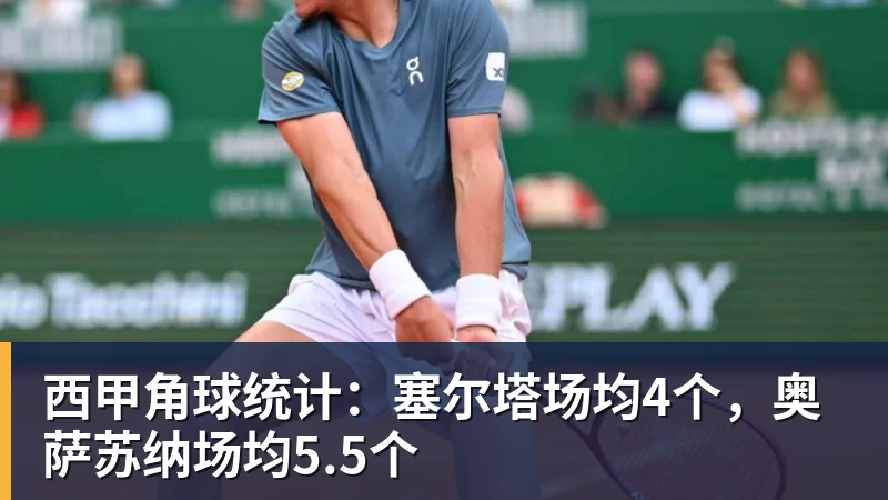 西甲角球统计：塞尔塔场均4个，奥萨苏纳场均5.5个